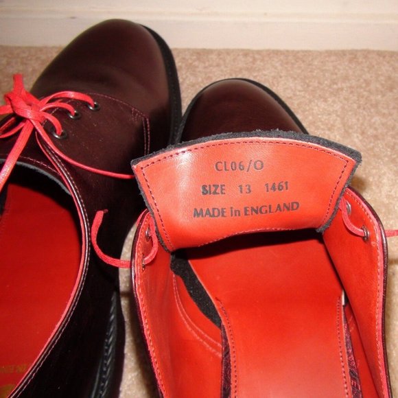 Dr. Martens Mie 1461 Cherry Red Anilmorbido Leather Loafer Made in England main image 2